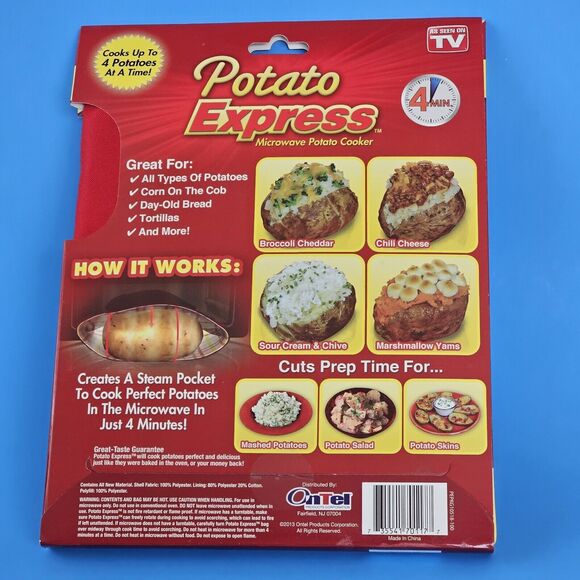 2 - As Seen On TV Potato Express Microwave Potato Cooker Bags NEW Gadget Cooking - Picture 2 of 16